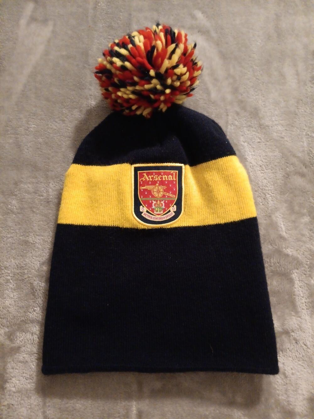 Arsenal FC Soccer Beanie Pom Pom One Size